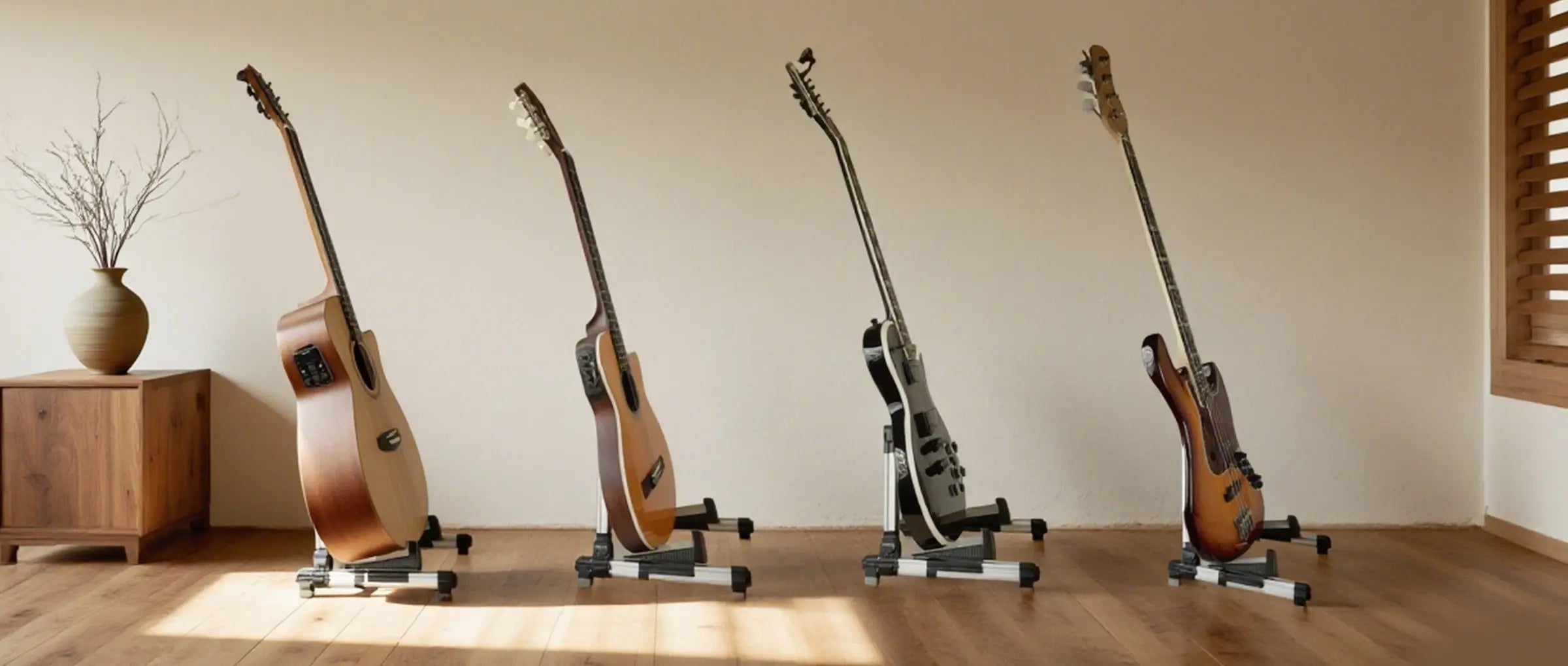 Fit-Any-Guitar-with-the-Aroma-Adjustable-Guitar-Stand Aroma Music