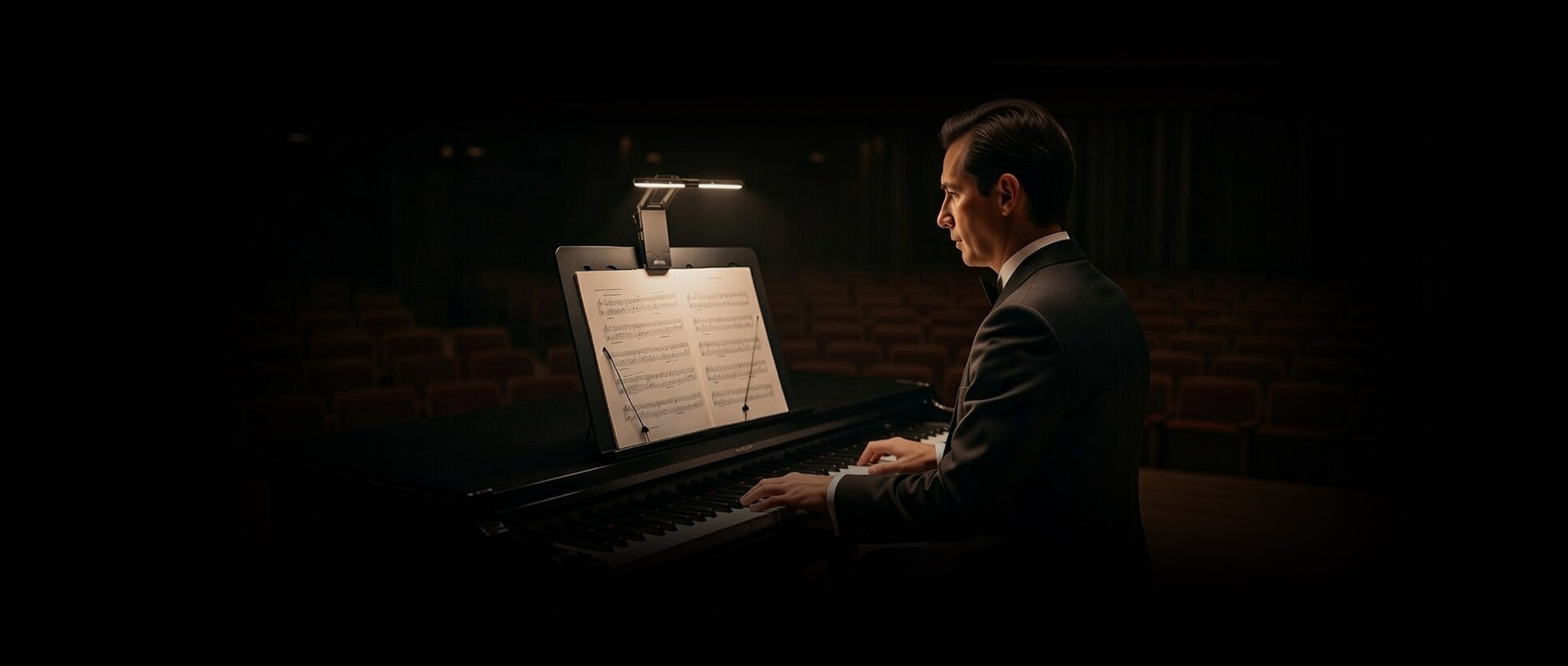 One Music Stand Light. Multiple Performance Scenarios