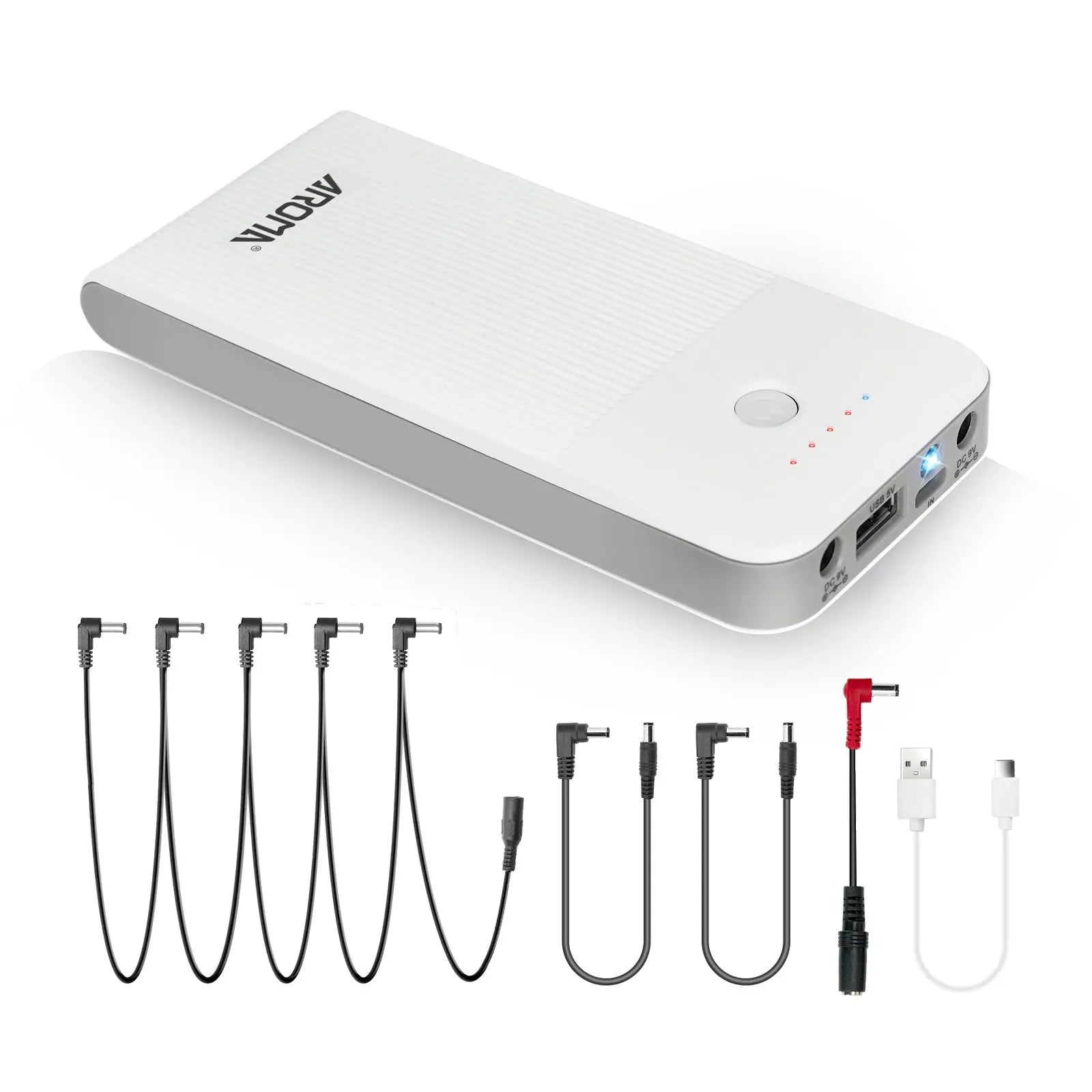 Aroma Guitar Pedal Battery Power Bank Supply Rechargeable with Built-In 10000mAh for 9V Effect Pedal and More Devices AROMA