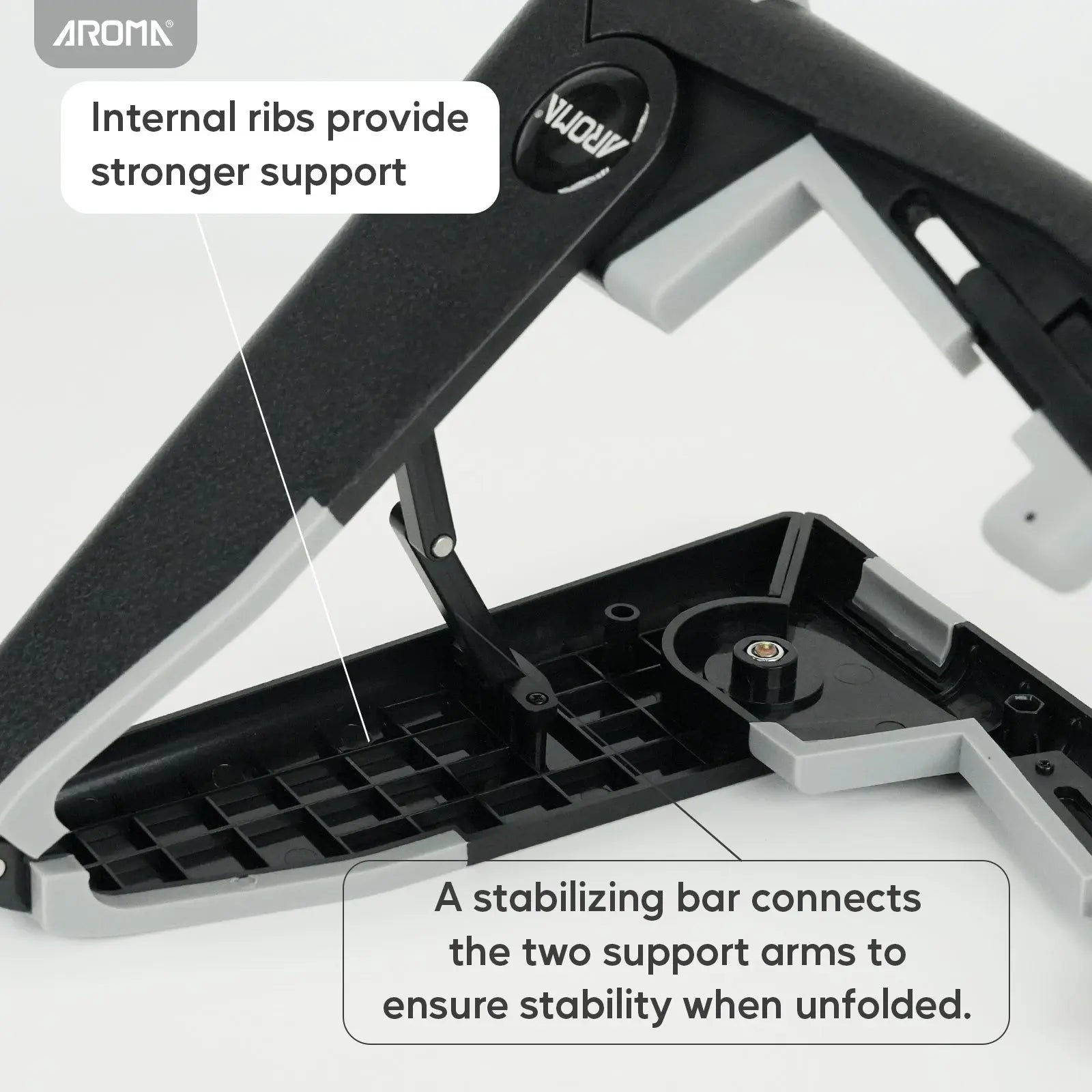 Aroma Folding Ukulele Stand with Non-Slip Base Adjustable Classic A-Frame Holder for Small Instruments Like Violin Ukulele Mandolin AROMA