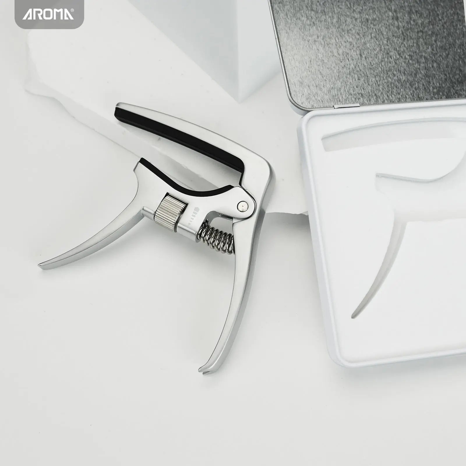 Aroma Professional Guitar Capo Trigger Tension Adjustable with Guitar Bridge Pin Puller for 6 Strings Acoustic and Electric Guitars AROMA