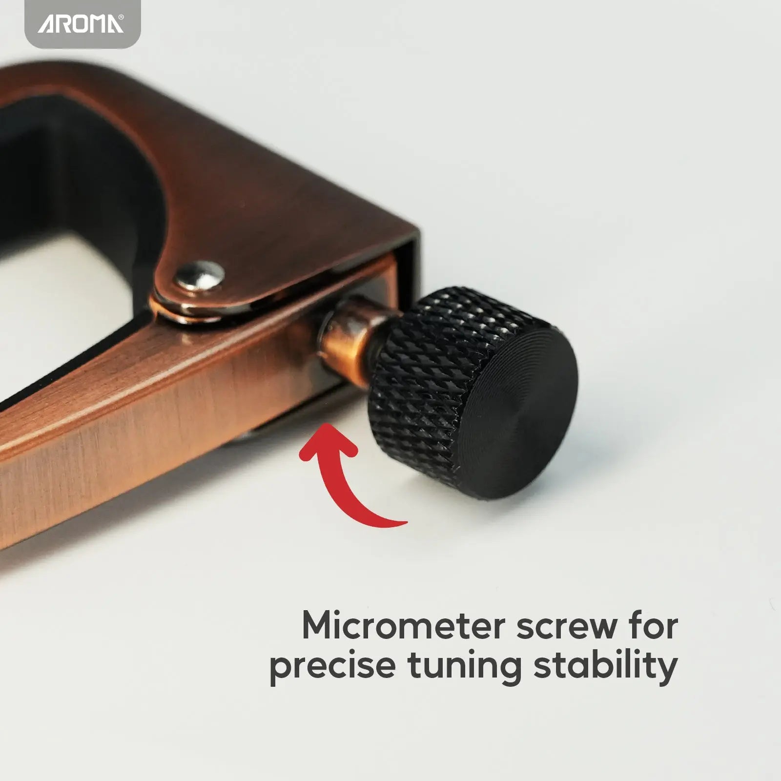 Aroma Professional Guitar Capo Adjustable Tension for 6 String Acoustic and Electric Guitar for Buzz Free Quick Release Zinc Alloy AROMA