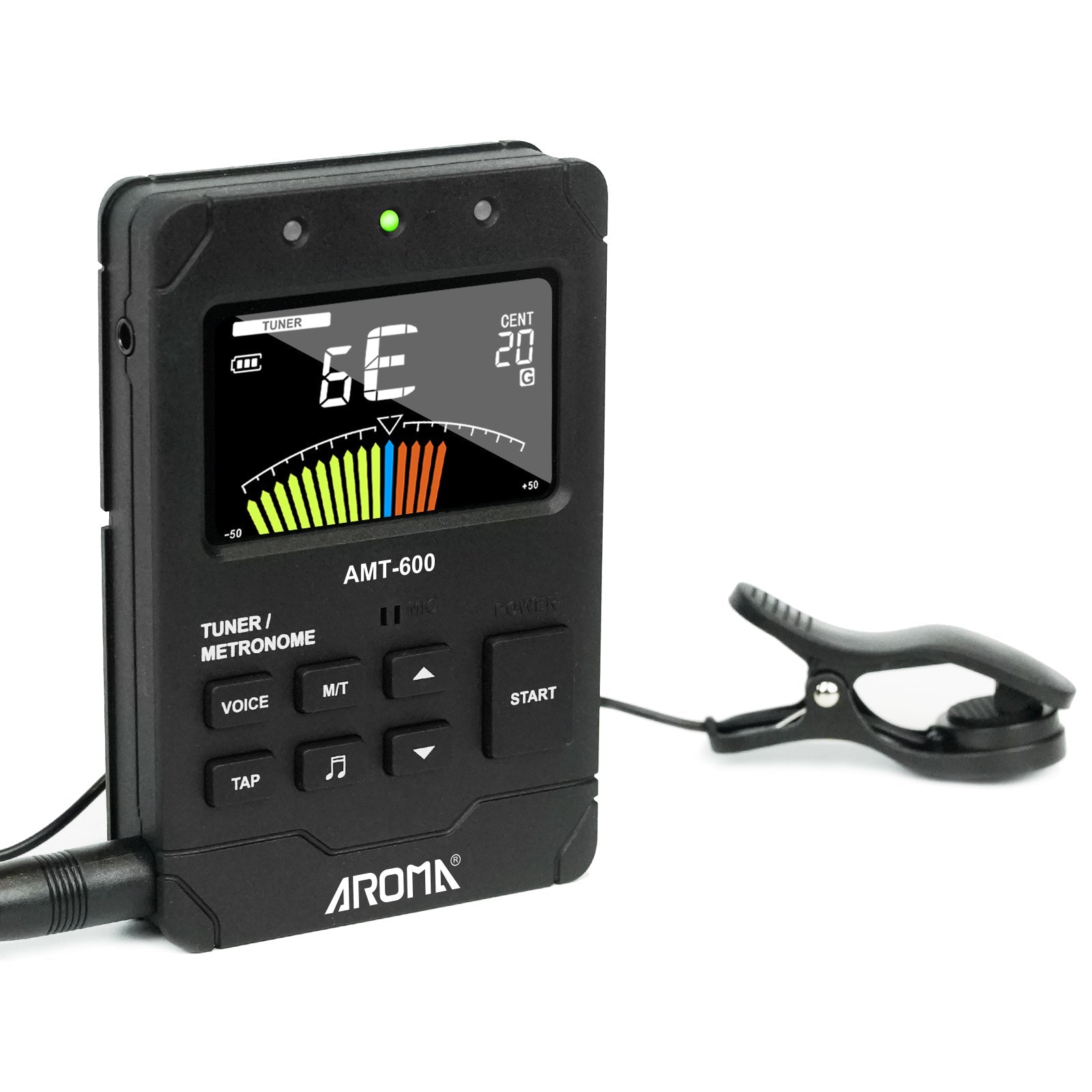 Aroma 3 In 1 Digital Metronome Tuner Rechargeable for All Instruments with Guitar Bass Violin Ukulele Chromatic and Wind Instruments Tuning Modes AROMA