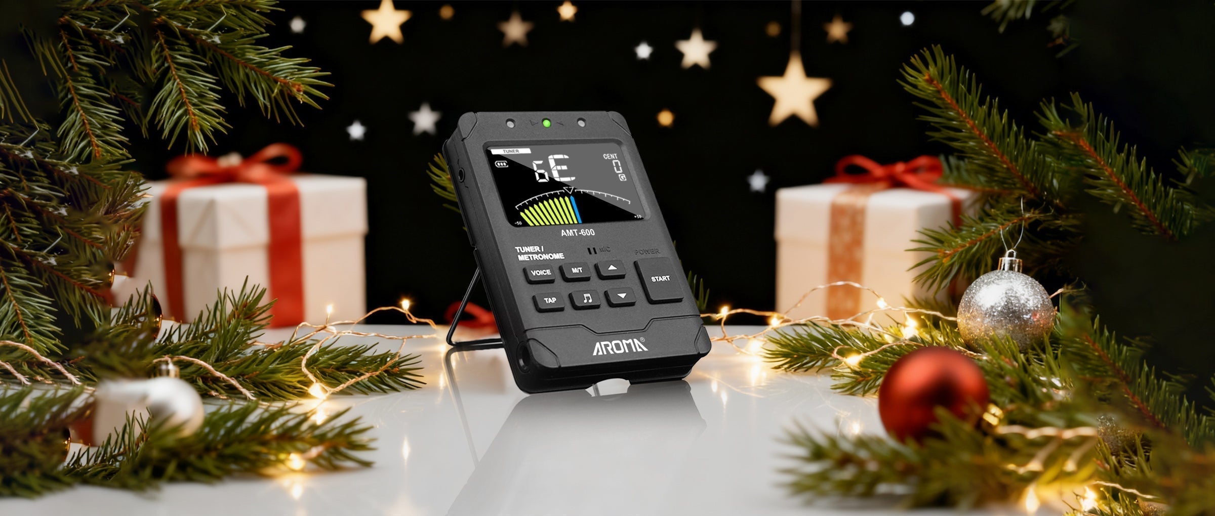 Aroma AMT-600 Guitar Tuner Metronome Gift Idea