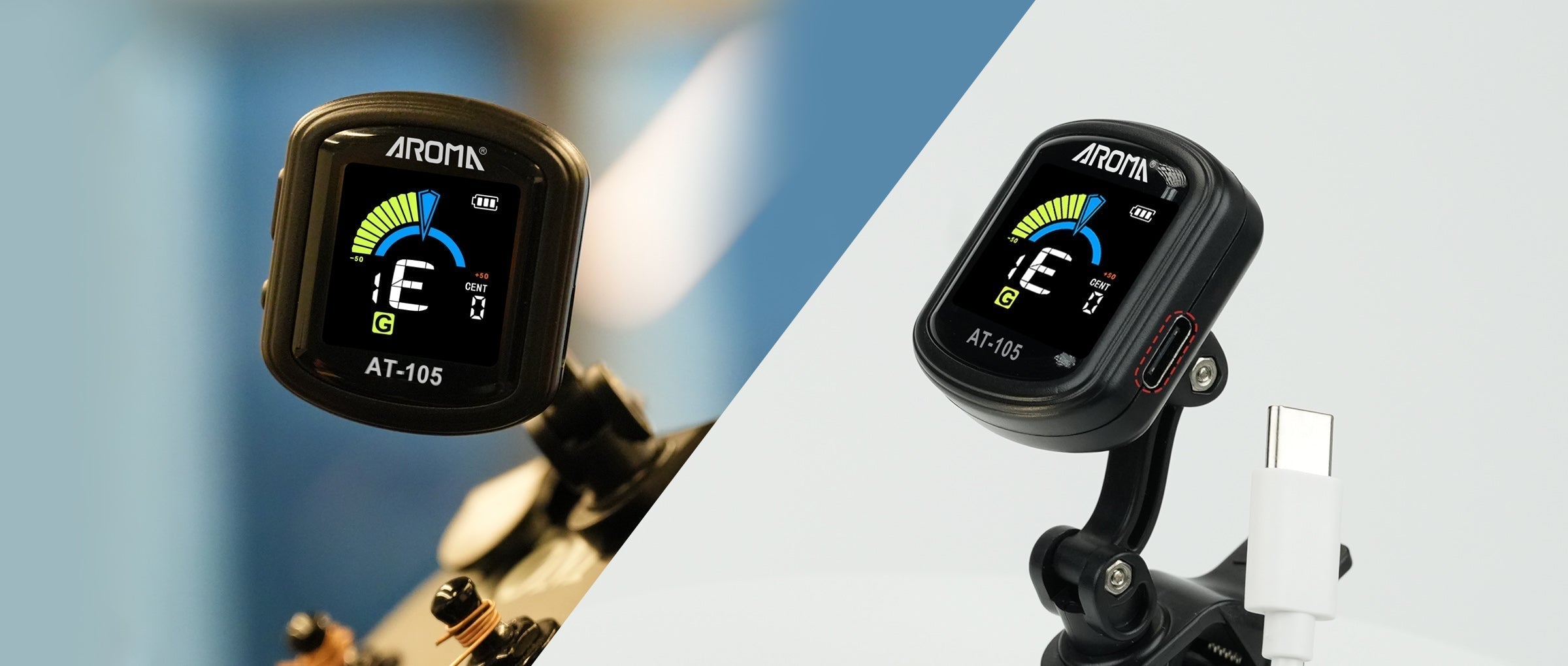 ⚡ Always Ready — Power Up Fast with Aroma Guitar Tuner