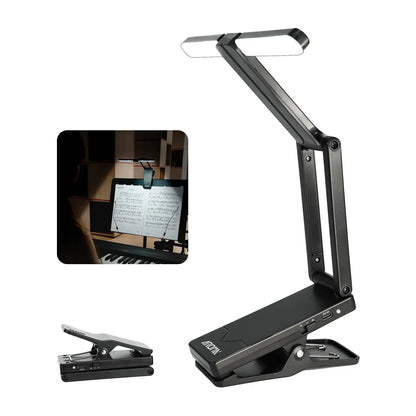 Aroma Sheet Music Stand Light Clip On Rechargeable with Adjustable Angle Piano Lamp with 2 Brightness for Musician Player Reading AROMA