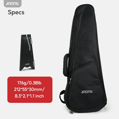 Aroma Folding Ukulele Stand with Non-Slip Base Adjustable Classic A-Frame Holder for Small Instruments Like Violin Ukulele Mandolin AROMA